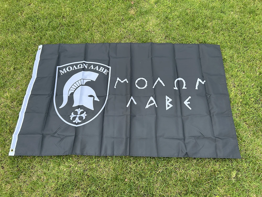 BANDERA SKY 90x150cm Bandera Molon Labe Gonzales Banderas espartanas Decoración Garaje Artículos de decoración del hogar Bandera interior al aire libre - imagen 2