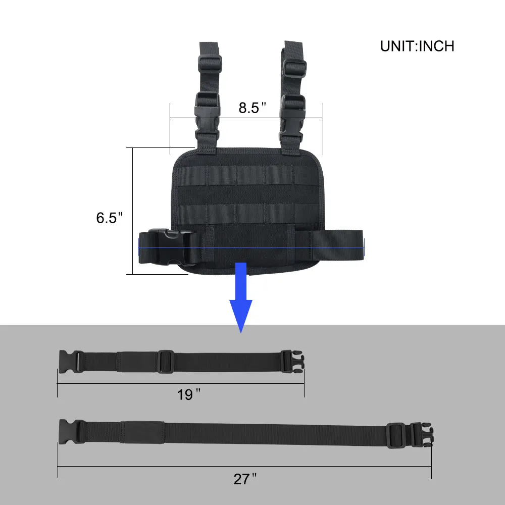 Molle-Panel táctico de pierna caída con bolsa de herramientas, equipo de Clip para pistola de caza, excelente llave ELITE, revista Mag - imagen 2