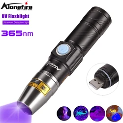 Linterna UV 365nm recargable USB – Táctica profesional