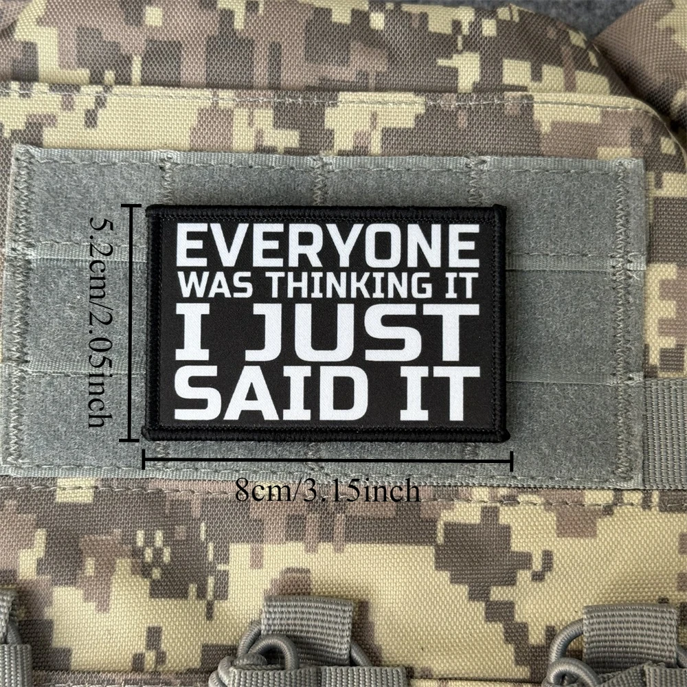 Todo el mundo estaba pensando en parche moral táctica militar personalizado apliques mochila pegatina impreso gancho bucle parches para ropa - imagen 2