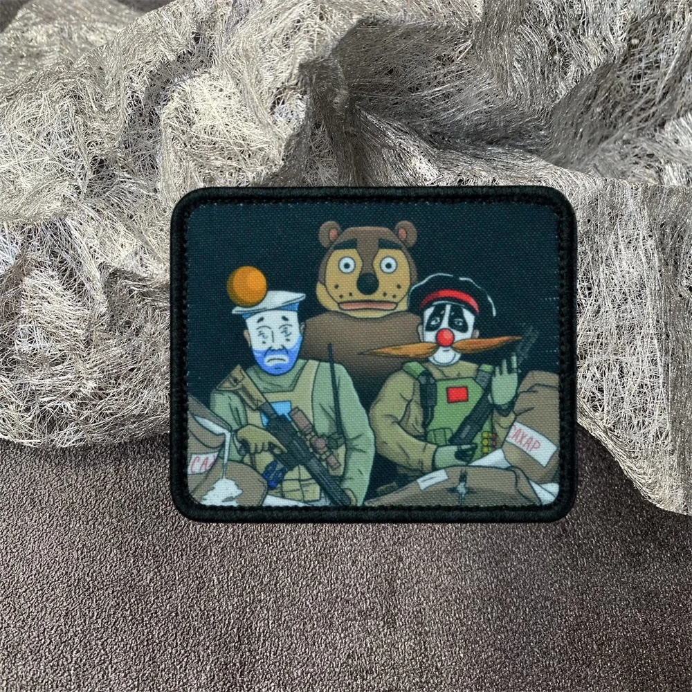Clonación táctica soldado moral insignia parches impresos operador pueblo payaso brazalete generaciones gancho y bucle mochila pegatinas - imagen 5