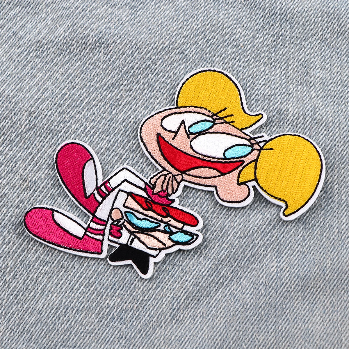 Parche bordado de dibujos animados, parches para planchar en la ropa, pegatinas para coser Vaqueros - imagen 4