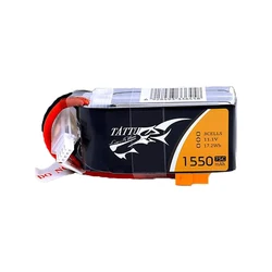 TATTU Batería LiPo 3S 11,1V 1550mAh 75C para Dron FPV
