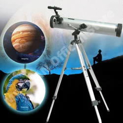 Telescopio astronómico profesional, calibre grande de 114MM, 875X, para binoculares espaciales, soporte para tomar fotos, visión nocturna, Luna