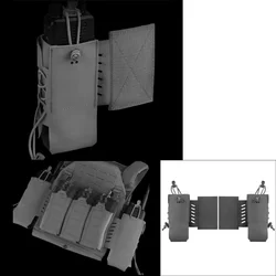 Bolsa portarradio táctica MOLLE impermeable y acolchada