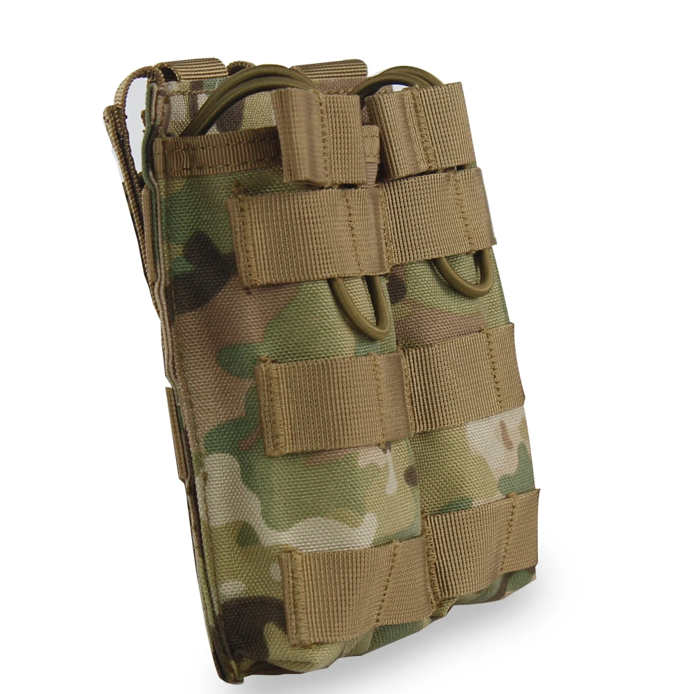 Bolsa táctica doble Molle, accesorio Equpiment, 1000D, parte superior abierta para Radios, revistas, botellas, linterna, EDC - imagen 5