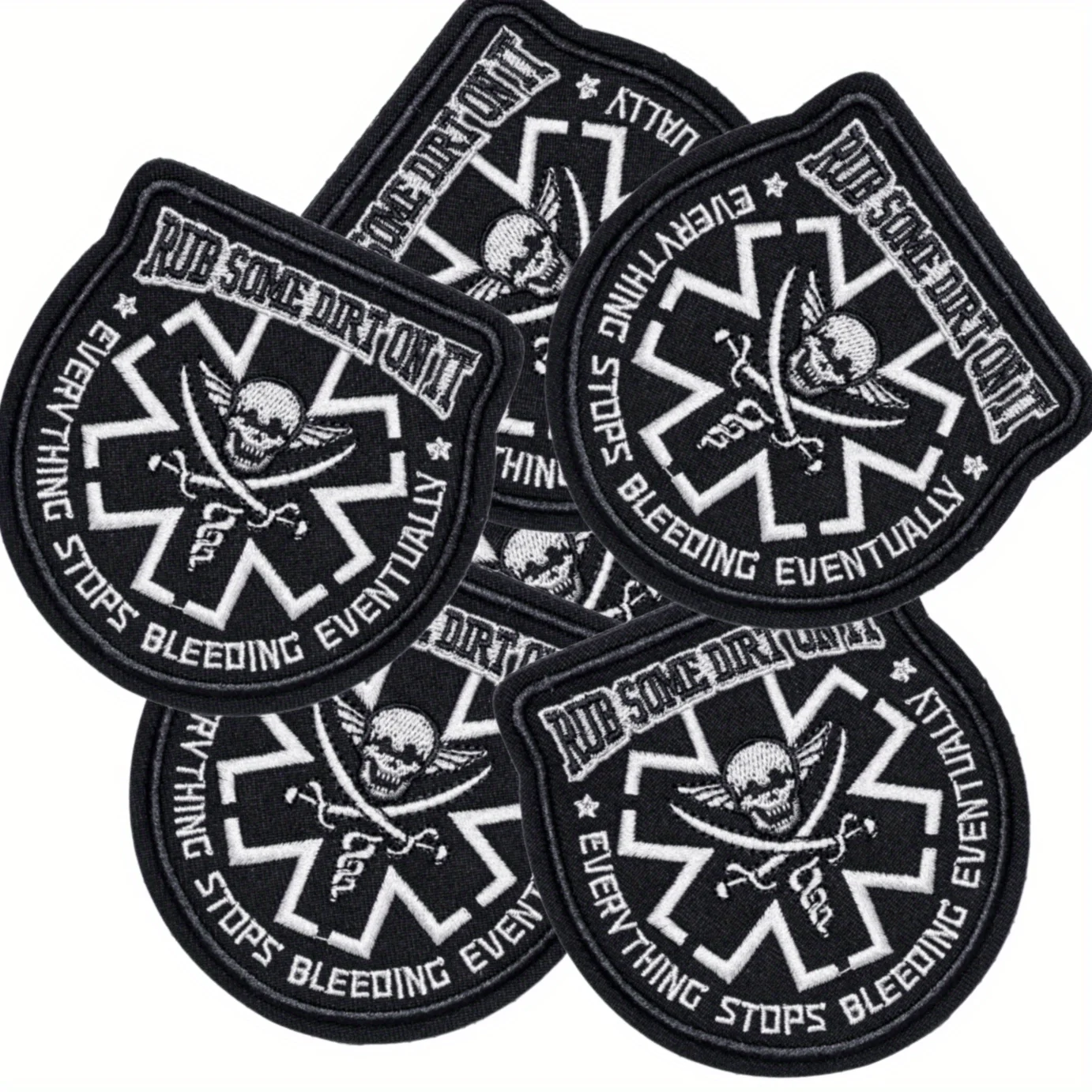 parches velcro mochila tácticos de bordados Rub Some Dirt On It Medic, EMS, EMT, paramédico-parche de Velcros moral bordado para equipo militar Molle, bolsa táctica, mochila - imagen 4