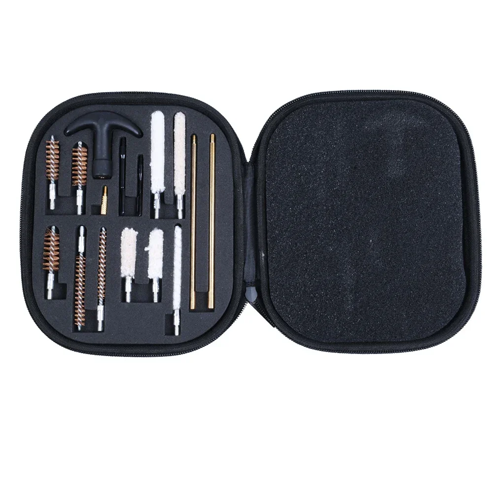 Kit de limpieza de barril de pistola táctica, 16 Uds., para Rifle, pistola, cepillo, herramienta de limpieza para herramienta de caza calibre.22/.38/9mm/.40/.45 - imagen 3