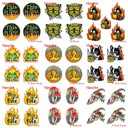 10 unids/lote de parches para planchar con animales de Hip Hop, parches bordados Punk para decoración de mochila de ropa