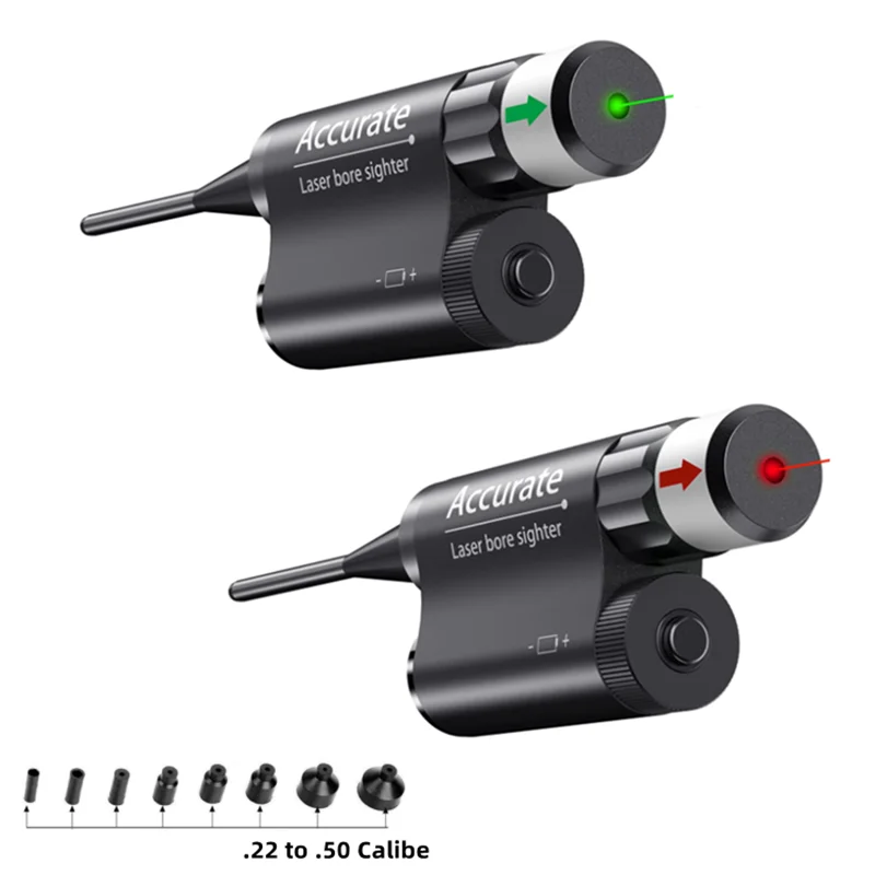 Esqueleto de orificio láser rojo para kit de colimador de.22 a.50 adaptadores de calibre ajustable con 8 adaptadores - imagen 5