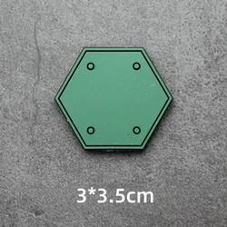 Parche PVC hexagonal molle insignia moral velcro para mochila y gorro