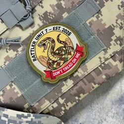 Parche táctico Gadsden serpiente con lema no pises sobre mí, velcro