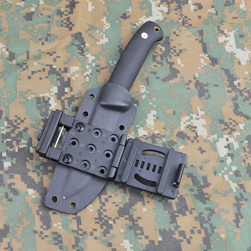 K-funda Clip de cintura negro multifunción vaina de caza abrazadera de cinturón Mini caza campamento herramienta de engranaje al aire libre varilla ajustable antideslizante - imagen 5