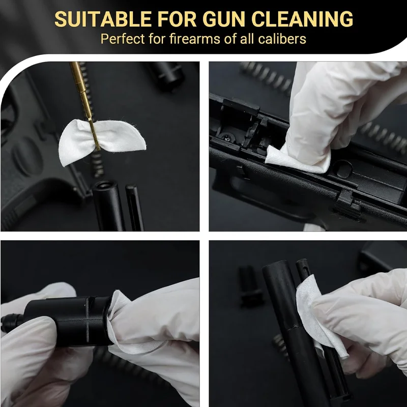 600 parches de limpieza gruesos, almohadillas de limpieza de 6 cm/2,36 pulgadas de diámetro para mantenimiento de armas de fuego Multi Cal (.22/.380/.308/.357/.45) - imagen 5