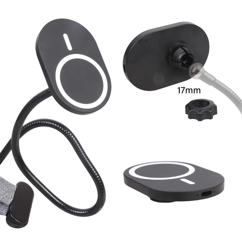 Fuerte soporte magnético teléfono coche N52, Base bola 17mm, rotación 360, soportes PC ABS ajustables, sin