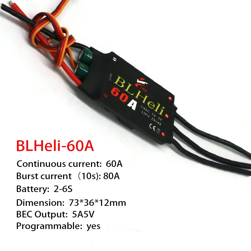 BLHeli-Dron sin escobillas ESC BLHeli 30A 60A con UBEC para cuadricóptero, modelo de avión de lanzamiento multieje, DIY, FPV RC, 1-3 piezas