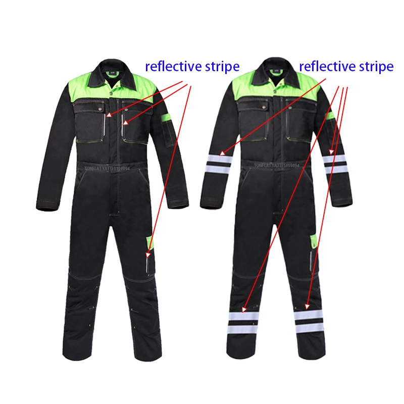 Ropa de trabajo para hombres, mono transpirable, máquina de reparación de automóviles, taller, resistente al desgaste, ropa reflectante de seguridad, 2024 - imagen 4