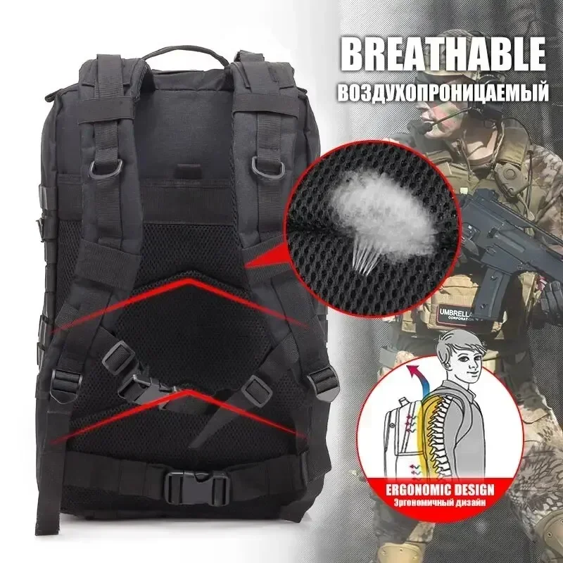 Mochila táctica Molle impermeable tipo Bug Out para senderismo y caza - imagen 5