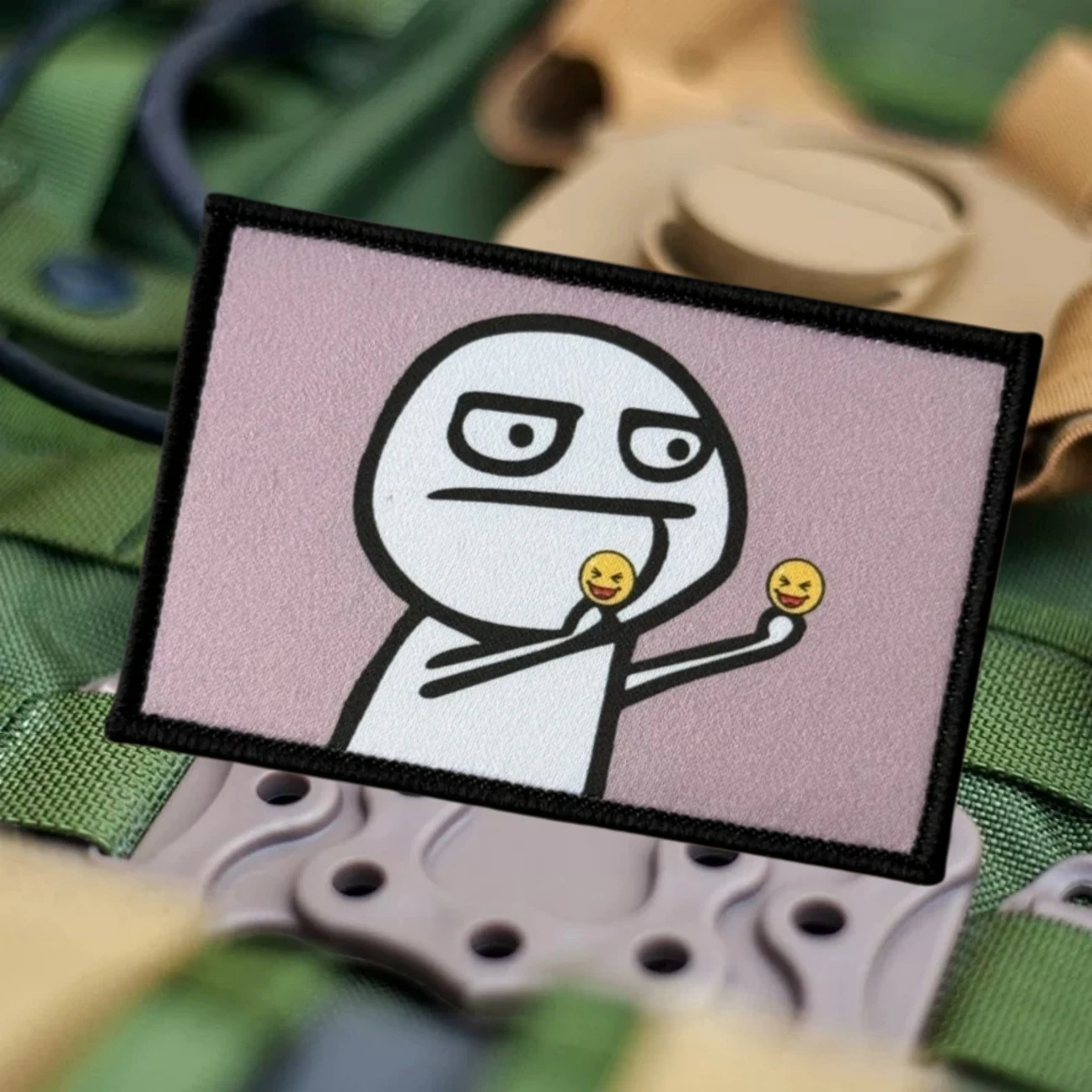 Parche Airsoft de moral de dedo medio, parches tácticos impresos con gancho y bucle para ropa, equipo militar al aire libre, pegatina para mochila - imagen 4