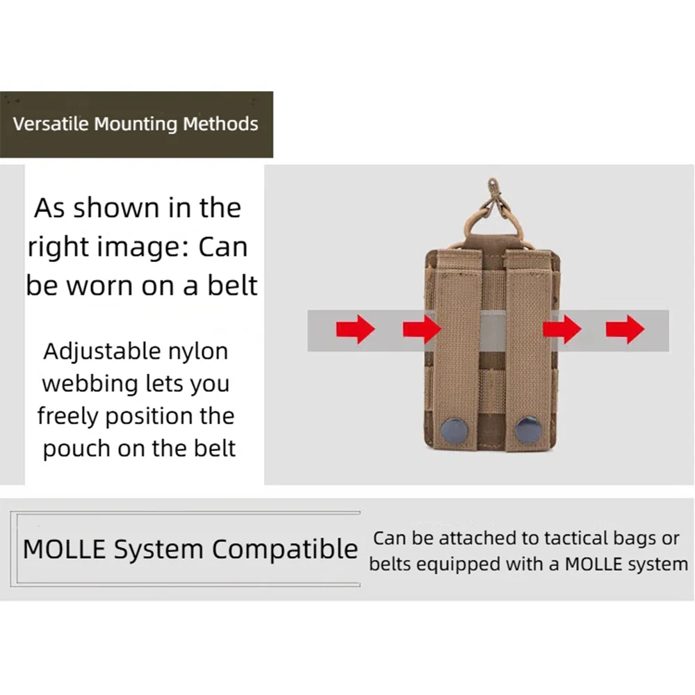 Bolsa táctica para revista individual 5,56, sistema MOLLE para Rifle M4 AR M16 AK, Airsoft, caza, chaleco EDC, riñonera - imagen 4