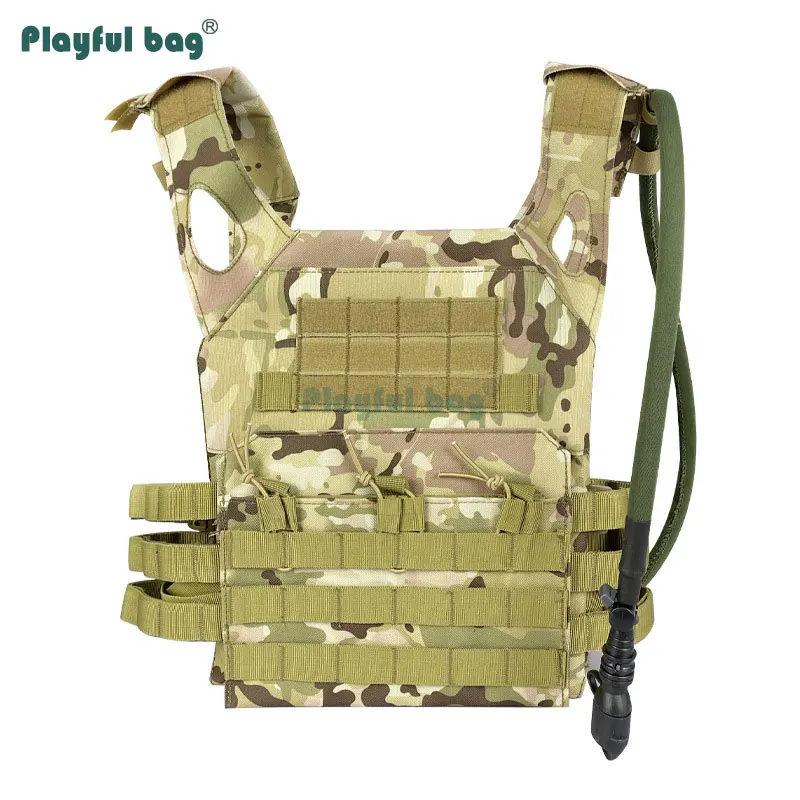 JPC chaleco bolsa de agua 1.5L revestimiento de botella de agua táctica chaleco al aire libre hebilla colgante interior bolsa de hidratación AVA94 - imagen 2