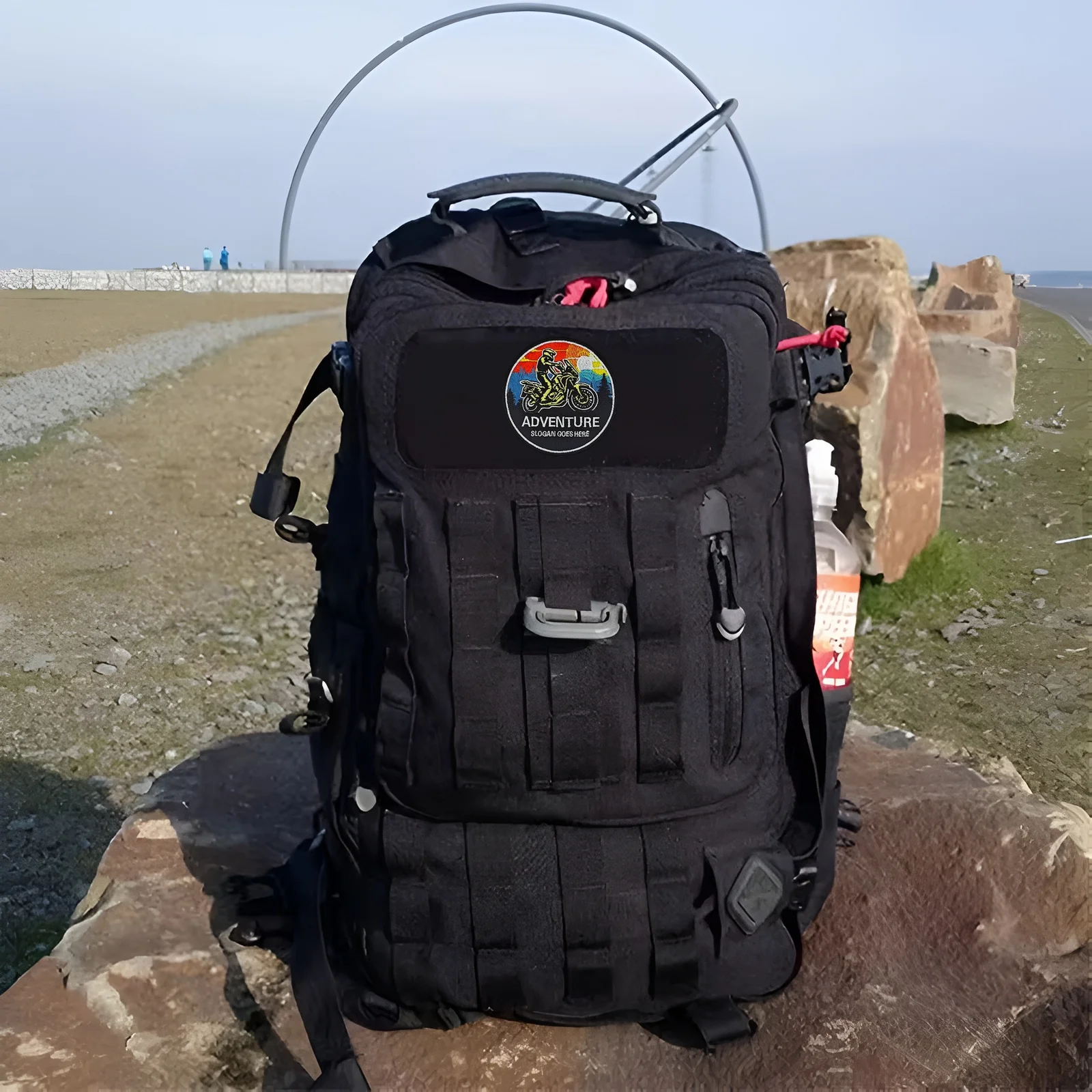 Parche de Velcros para motociclista de aventura, insignia bordada con cierre de gancho y bucle para mochila táctica Molle, chaqueta, gorras - imagen 3