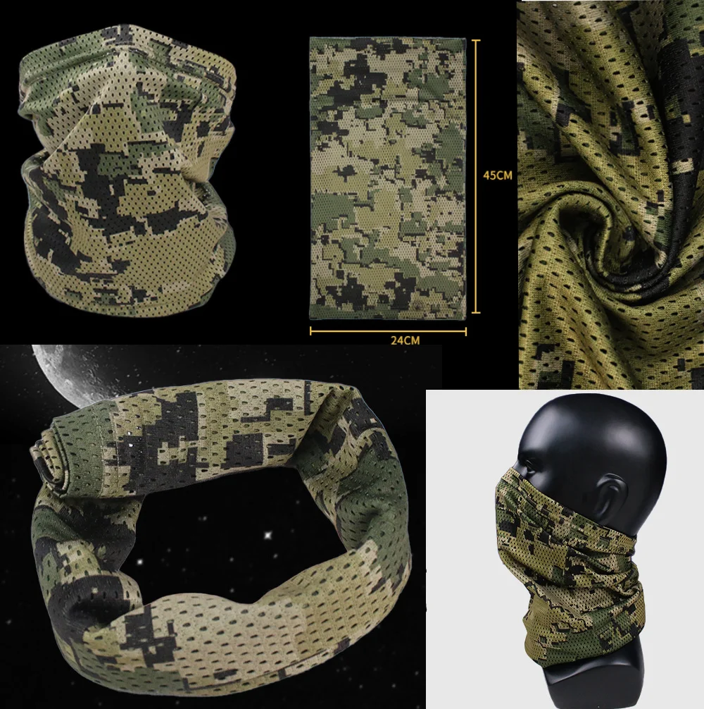 Mascarilla táctica de camuflaje de Nuevo México, funda para el cuello, protección UV, pesca, ciclismo, secado rápido, protección solar, bufanda
