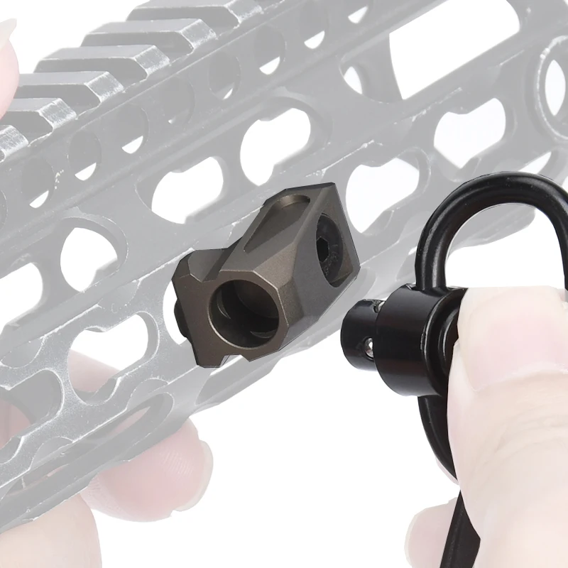 WADSN, Metal rápido táctico, SI QD, eslinga giratoria, hebilla Vertical para riel de 20mm, llavero, Correa giratoria, accesorio para caza - imagen 4