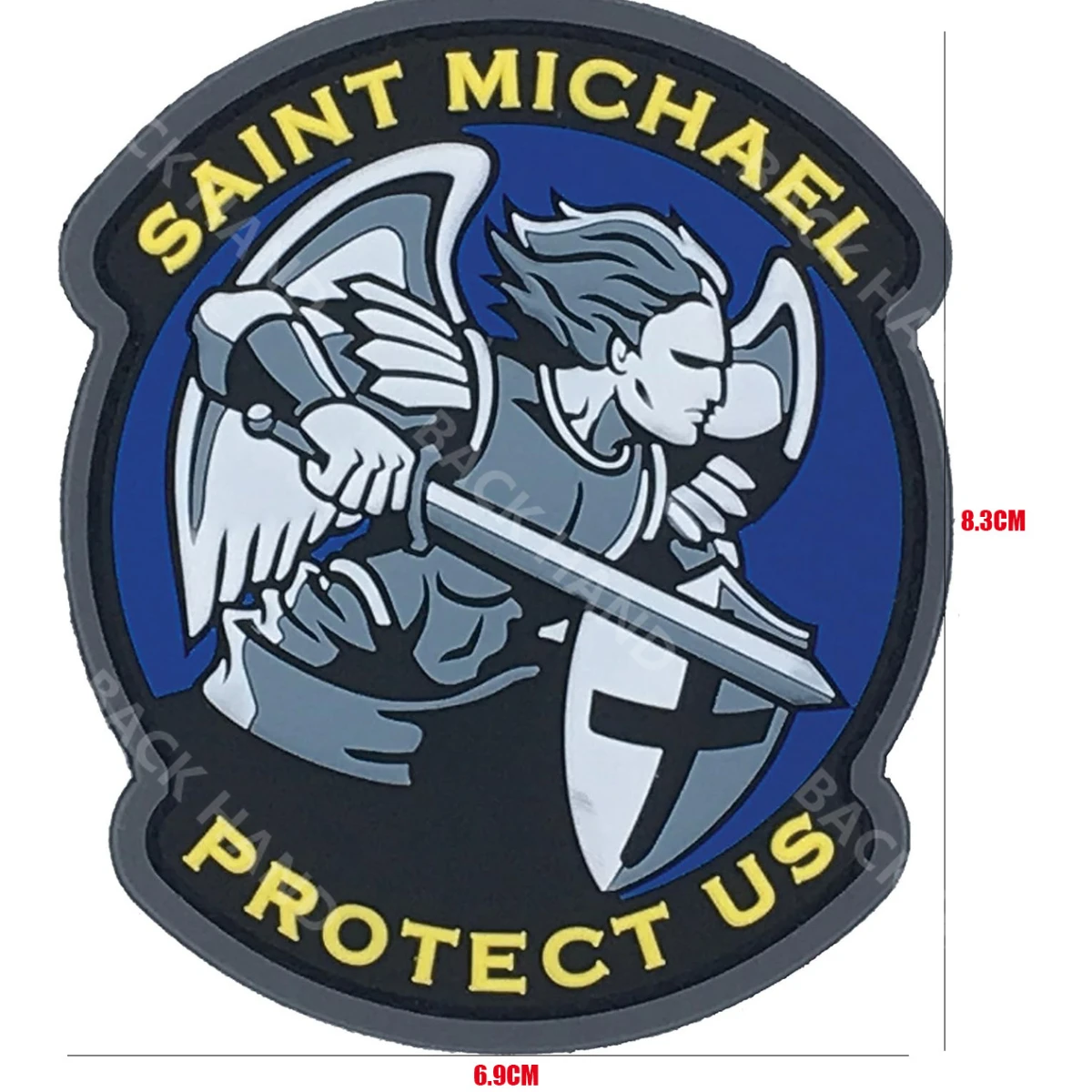 Parche de Saint Michael Protect Us, insignia bordada de PVC 3D de combate táctico de Saint Michael para apliques de gorra, parche para brazalete militar - imagen 4