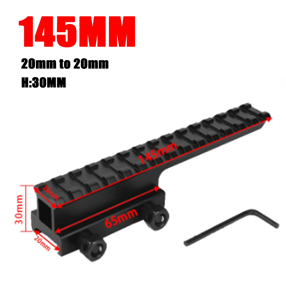 AK47/AK74 1913 Picatinny montaje de riel superior trasero 20mm riel Picatinny convertir soporte de alcance elevador adaptador Base AK montaje de mira trasera - imagen 3