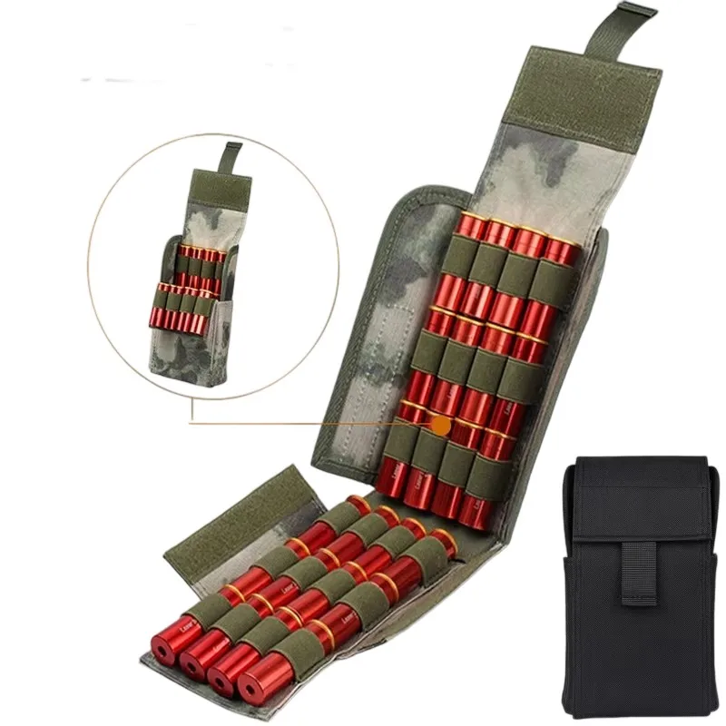 Bolsa para balas 12GA, 25 rondas, Kit táctico multifunción para Airsoft, bolsas de almacenamiento para caza, accesorios de tiro de estilo multiusos - imagen 2
