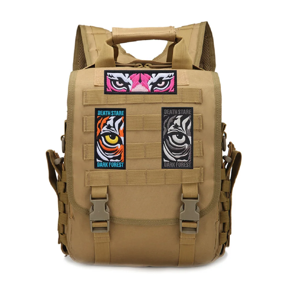 Brazalete con cabeza de tigre bordada en 3D, tira de Bosque Oscuro, moral, mochila creativa, pegatina de tela, parches de gancho y bucle para ropa - imagen 4