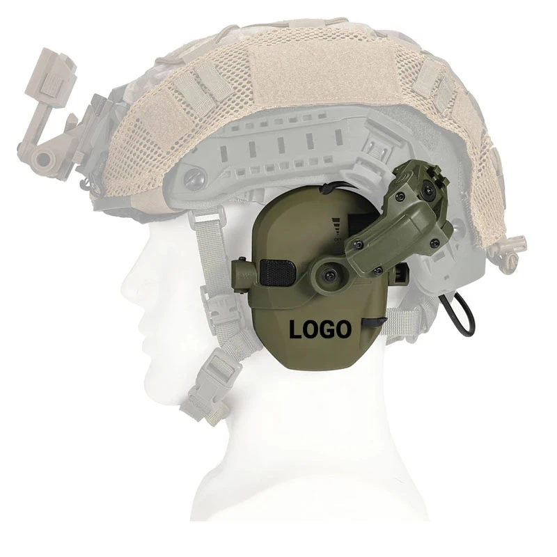 Orejeras con reducción de ruido para disparar Airsoft, casco táctico montado, Protector auditivo electrónico, auriculares con amplificación de sonido - imagen 2