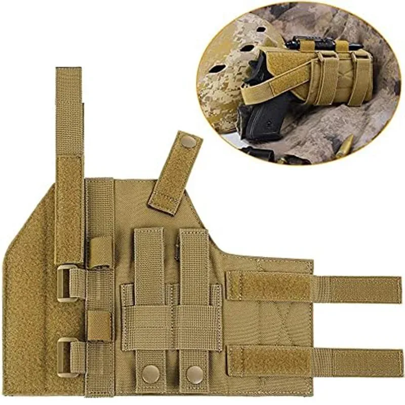 Funda táctica ajustable Molle para revistas, funda para cinturón para diestros, compatible con accesorios M9 1911 G17 19 - imagen 4