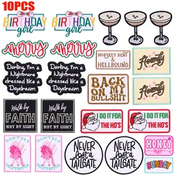Set 10 parches bordados termo adhesivos – Para chaqueta o sombrero DIY