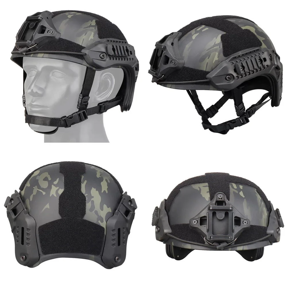Casco táctico estilo MK, protector militar para senderismo, almohadillas de combate para Airsoft, equipo de protección CS, Universal, Unisex - imagen 2