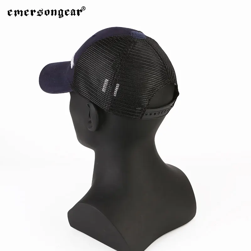 Emersongear etiqueta azul gorra de béisbol con ventilación táctica gorras de pesca caza al aire libre Airsoft senderismo gorra Snapback protección solar - imagen 4