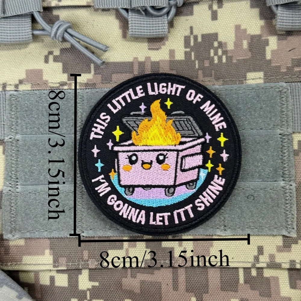 Insignia táctica bordada León-Pingüino con velcro para mochila - imagen 2