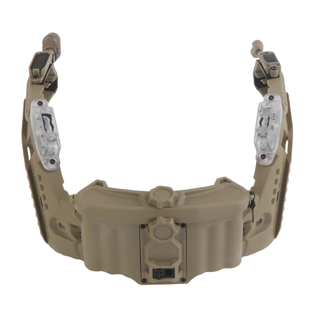 Juego de rieles de arco Modular táctico para montaje rápido de casco Airsoft, linterna LED roja/blanca/IR, luz de señal, caja de batería, engranaje integrado - imagen 4