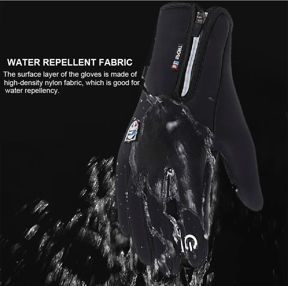 ciclismo guantes mtb guantes ciclismo hombre guantes guantes deGuantes impermeables para bicicleta, manoplas cálidas para ciclismo de carretera y pesca, equipo de esquí al aire libre, con pantalla táctil, para invierno - imagen 3