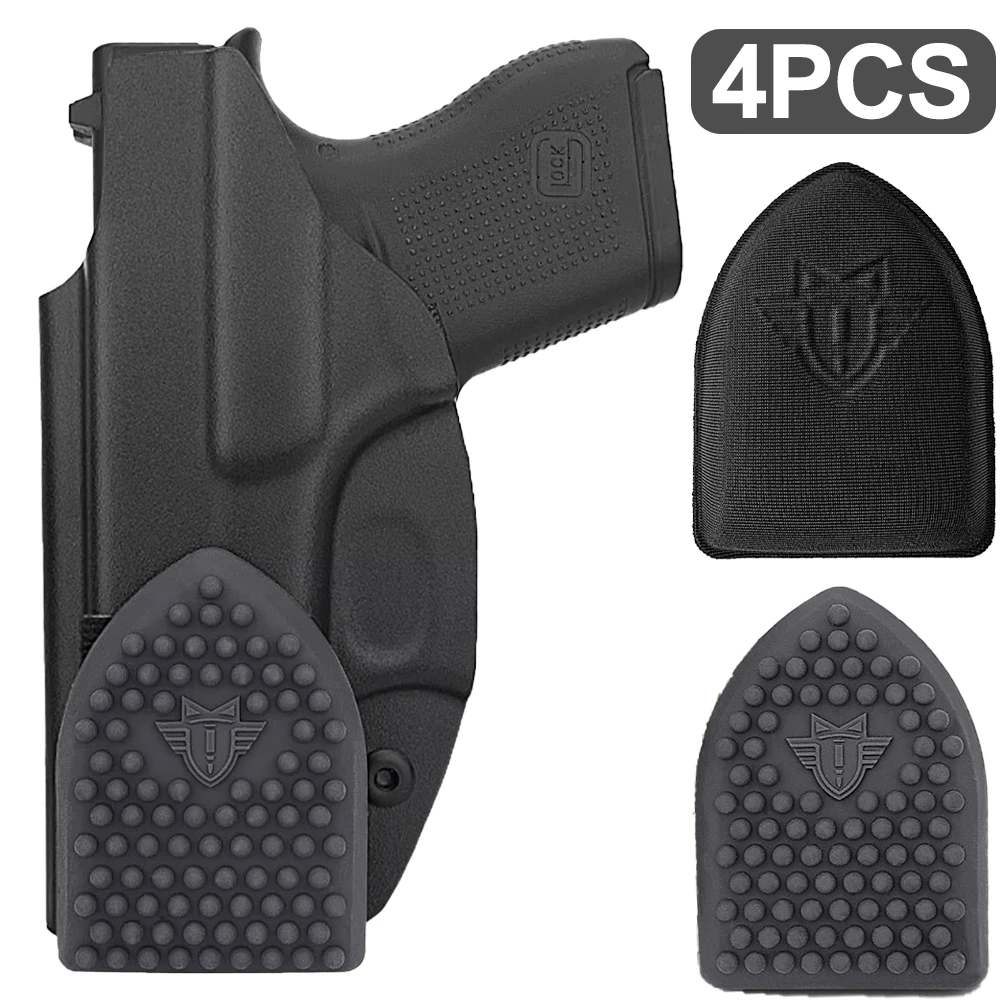 IWB-funda para pistola, apéndice de cuña, funda para pistola, almohadilla de respaldo, espuma de silicona, cojín de cuña de transporte oculto, accesorios para pistola, 4 Uds.