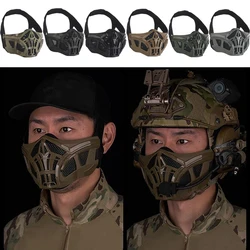 Máscara media cara malla gel sílice transpirable orejas airsoft