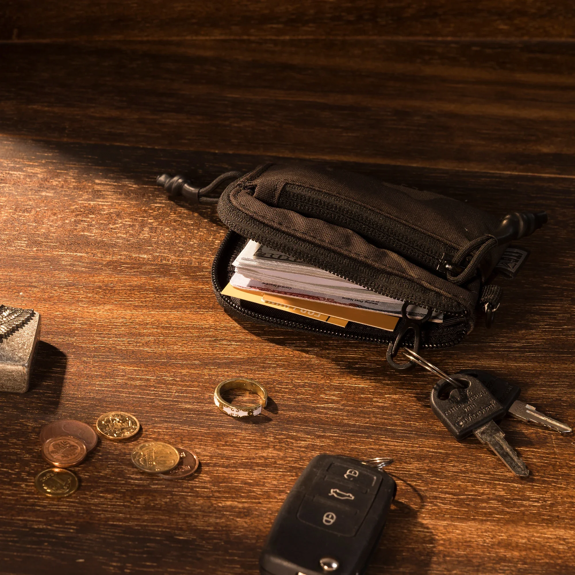 Monedero táctico 1TG, cartera minimalista 500D, monedero, tarjetero, bolsa para dinero, bolsa táctica con cremallera YKK, camuflaje - imagen 4