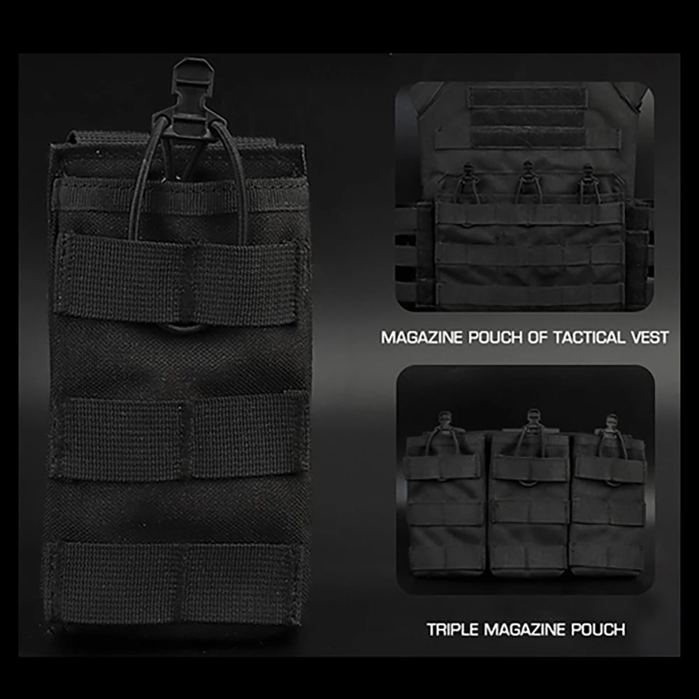 Retenedor de cordón de choque elástico para revista táctica de nailon y lengüeta de tracción correas de retención elásticas de extracción rápida para chaleco con bolsa Mag superior abierta - imagen 2