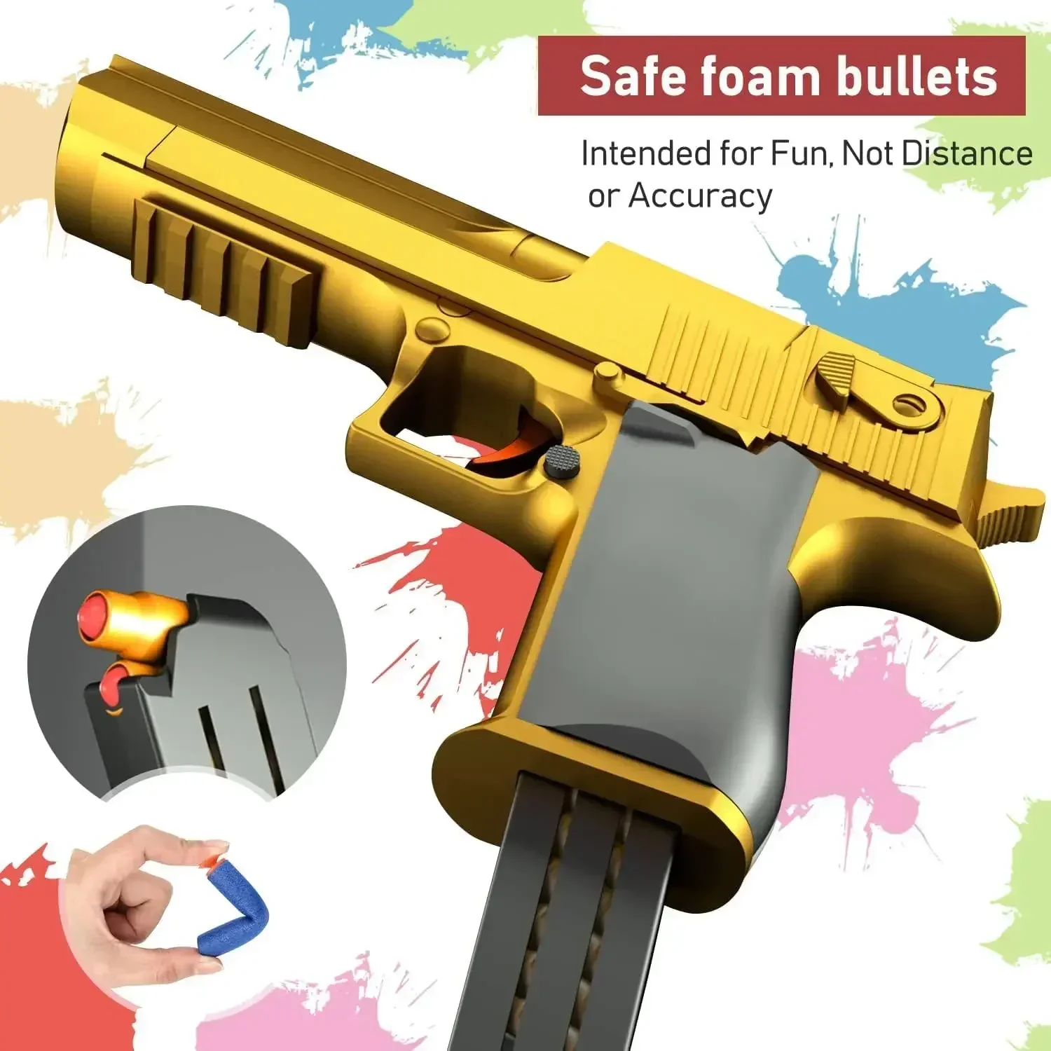 Pistola de airsoft educativa con expulsión casquillos y espuma - imagen 5