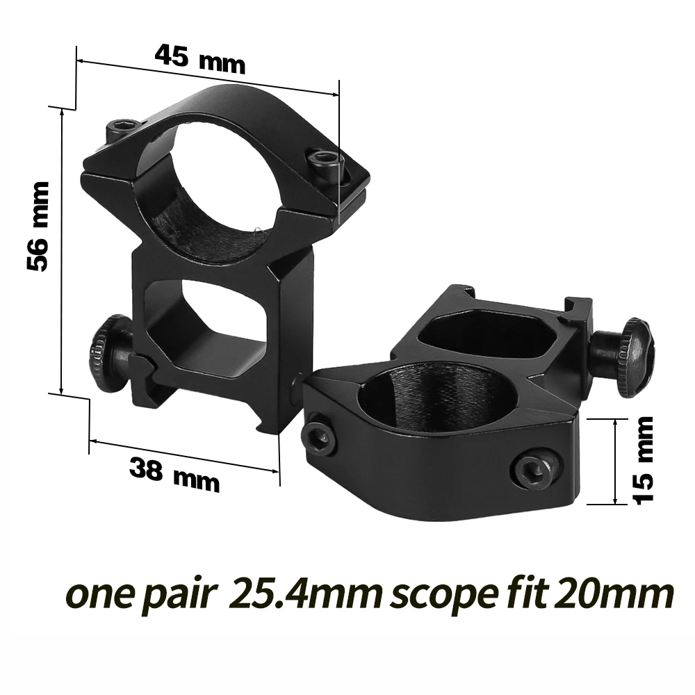 Anillo de montaje para mira telescópica de Rifle, Riel de cola de milano de 30mm/25,4mm, 11mm/20mm, perfil alto y bajo, montaje de caza - imagen 4