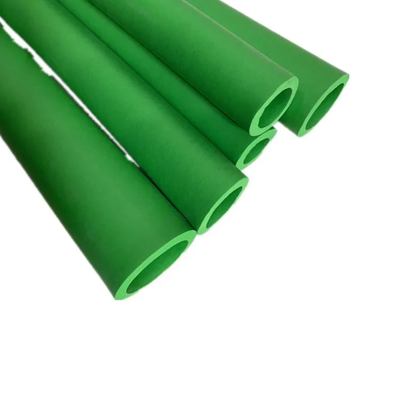 Barras de mango de tubo de goma de espuma de esponja de tubo térmico de aislamiento verde de 100cm para Fitness - imagen 3