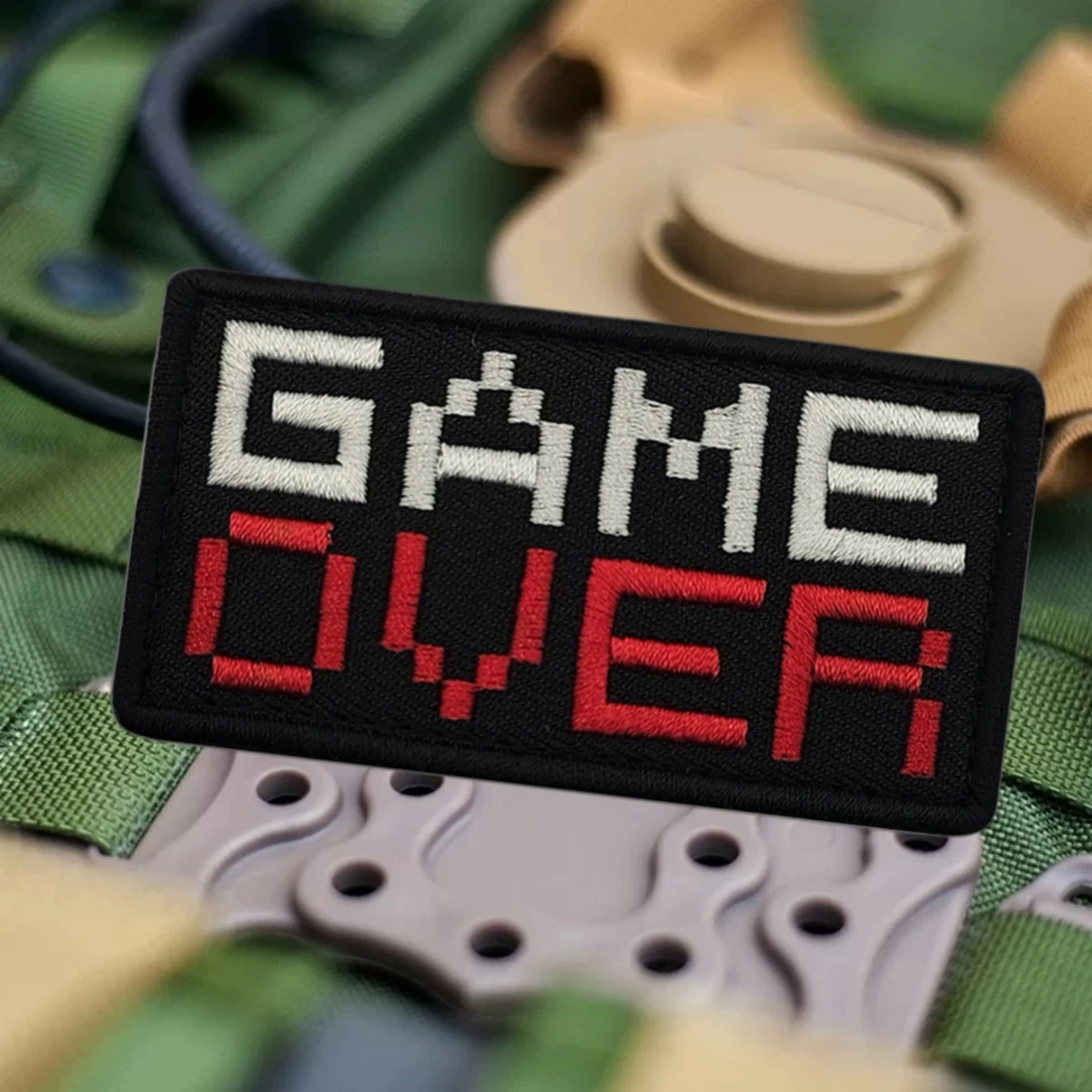 Parche "JAME OVER", insignia de moral táctica, parches bordados de gancho y bucle, brazalete del ejército militar, mochila, aplique adhesivo personalizado - imagen 3