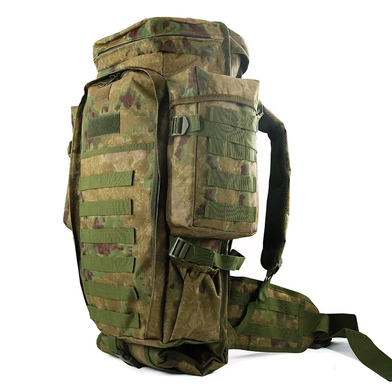 Mochila combinada para deportes al aire libre, senderismo, escalada, mochila táctica de camuflaje de 70L, bolsa de viaje resistente al desgaste impermeable - imagen 4