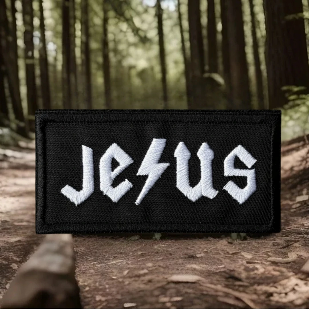 Parche de Jesús religioso Dios cristiano moral parche táctico ejército militar brazalete mochila pegatina parches impresos para ropa - imagen 4